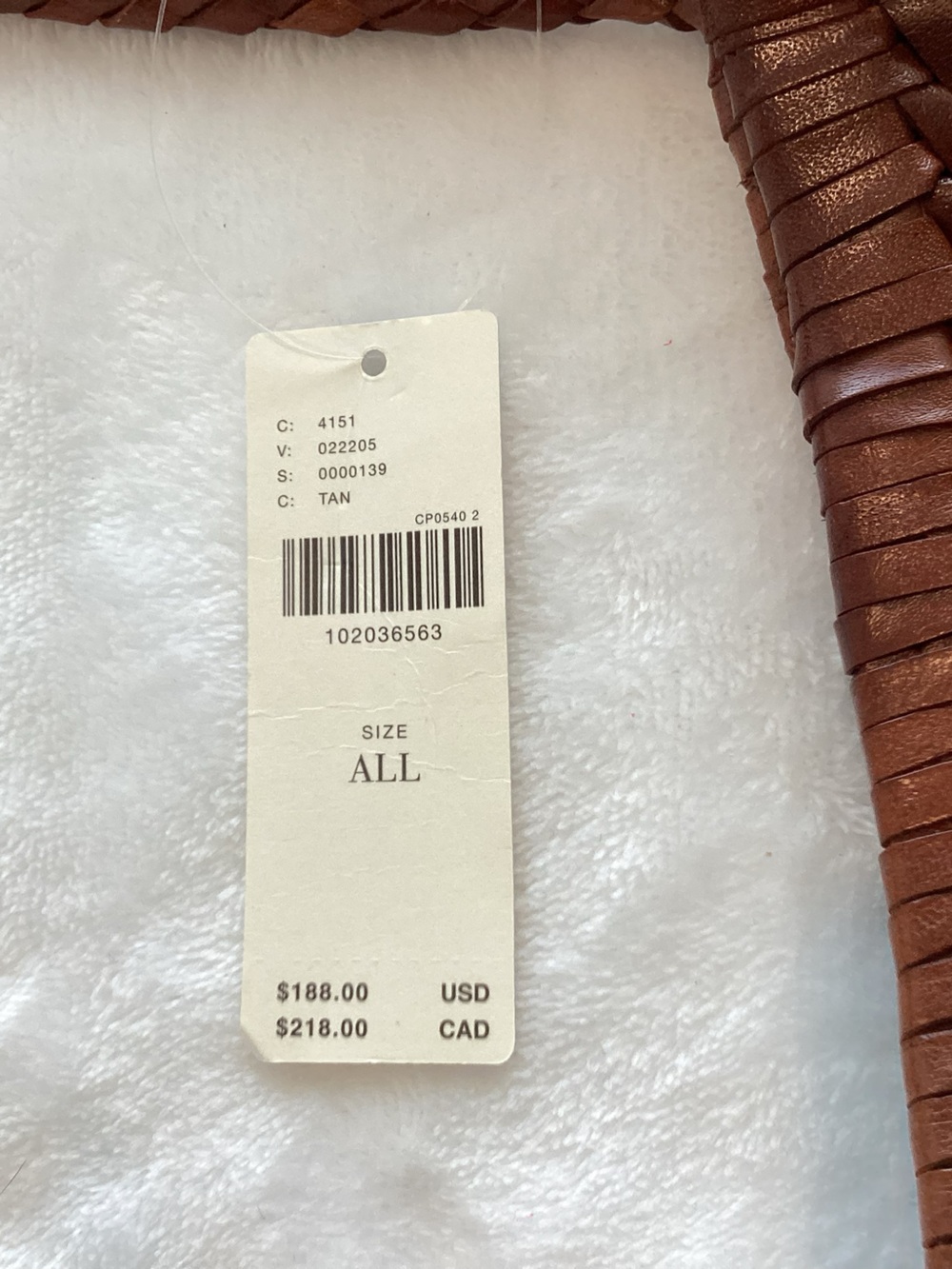 Anthropologie Woven Leather Tote New Tan Brown Beach Summer - Picture 8 of 11
